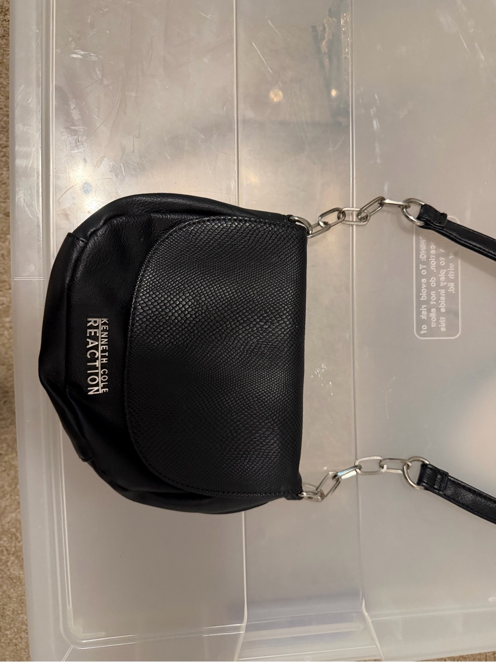Kenneth Cole Reaction Black Textured Front Men's Belt Bag